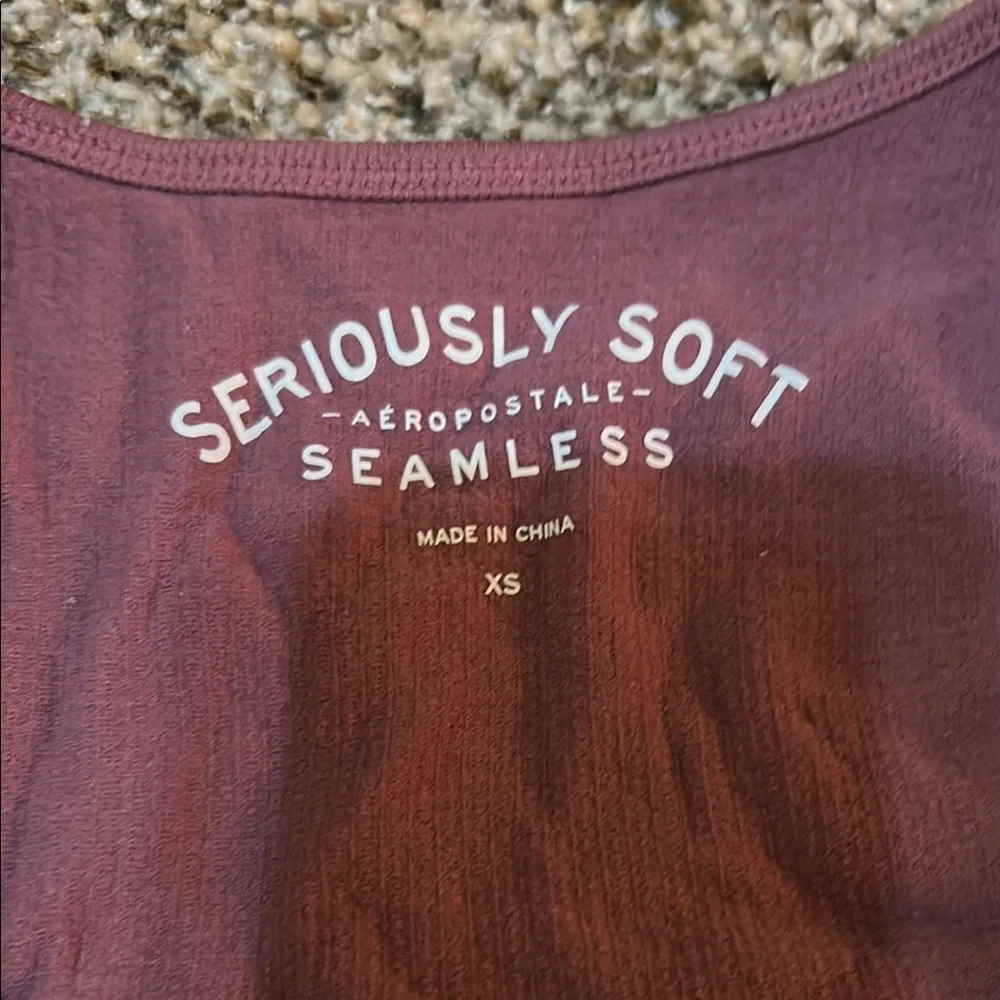 Women's Purple Ribbed Top - Picture 2 of 3